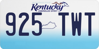 KY license plate 925TWT