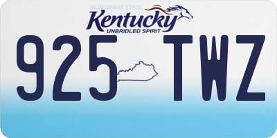 KY license plate 925TWZ