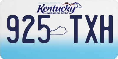 KY license plate 925TXH