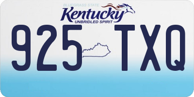 KY license plate 925TXQ