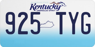 KY license plate 925TYG
