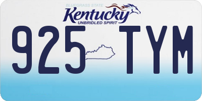 KY license plate 925TYM
