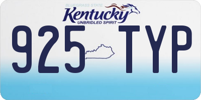 KY license plate 925TYP