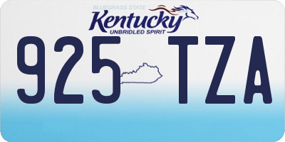 KY license plate 925TZA