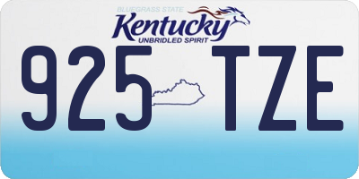 KY license plate 925TZE