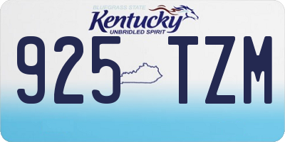 KY license plate 925TZM