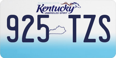 KY license plate 925TZS