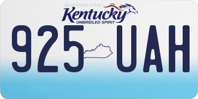 KY license plate 925UAH