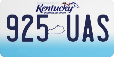 KY license plate 925UAS