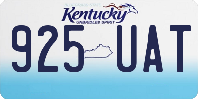 KY license plate 925UAT