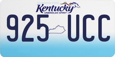 KY license plate 925UCC