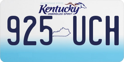 KY license plate 925UCH