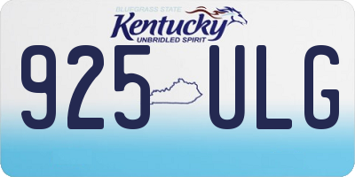 KY license plate 925ULG