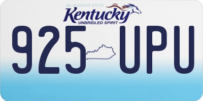 KY license plate 925UPU