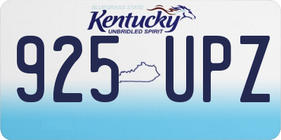 KY license plate 925UPZ