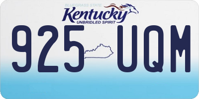 KY license plate 925UQM