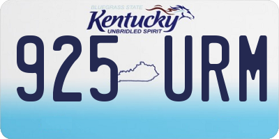 KY license plate 925URM