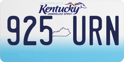 KY license plate 925URN