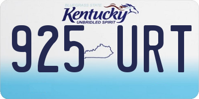 KY license plate 925URT