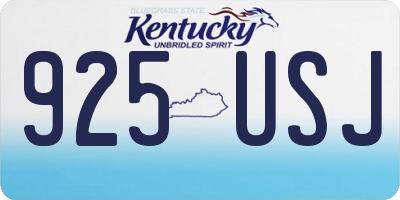 KY license plate 925USJ