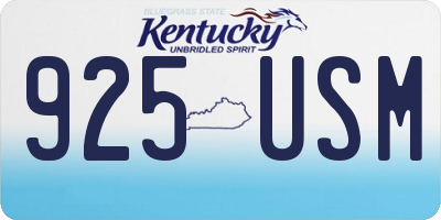 KY license plate 925USM