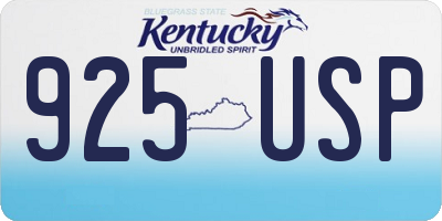KY license plate 925USP