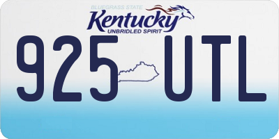 KY license plate 925UTL