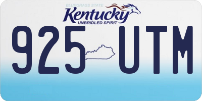 KY license plate 925UTM