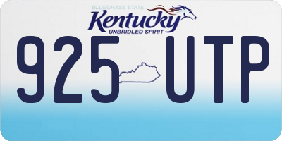 KY license plate 925UTP
