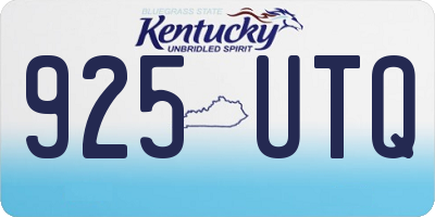 KY license plate 925UTQ