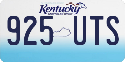 KY license plate 925UTS