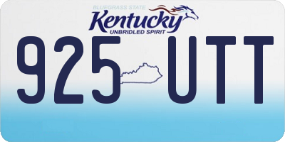 KY license plate 925UTT