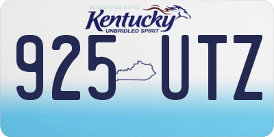 KY license plate 925UTZ
