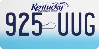 KY license plate 925UUG