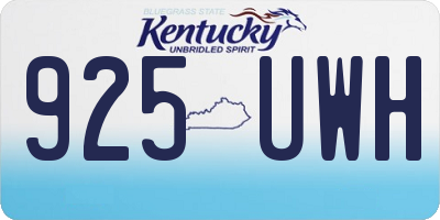 KY license plate 925UWH