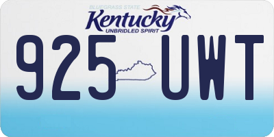 KY license plate 925UWT