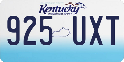 KY license plate 925UXT