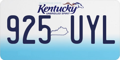 KY license plate 925UYL