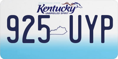 KY license plate 925UYP