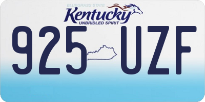 KY license plate 925UZF