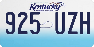 KY license plate 925UZH