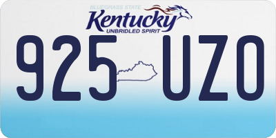 KY license plate 925UZO