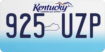 KY license plate 925UZP