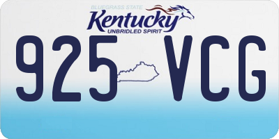 KY license plate 925VCG