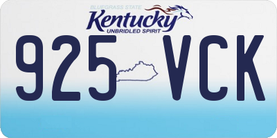 KY license plate 925VCK