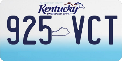 KY license plate 925VCT