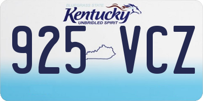 KY license plate 925VCZ