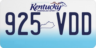 KY license plate 925VDD