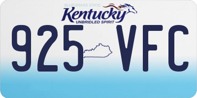 KY license plate 925VFC