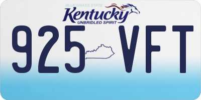 KY license plate 925VFT